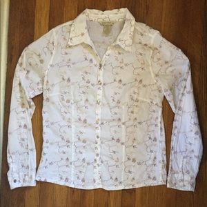 Horny Toad  organic cotton embroidered shirt